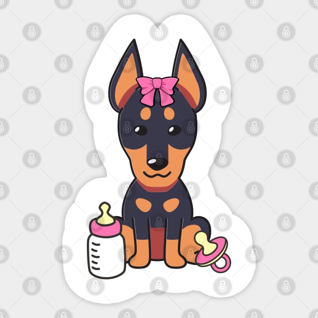 Cute Alsatian is a baby - girl Sticker by Pet Station